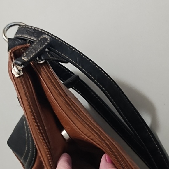 Saddle Brown & Dark Brown & a Burgundy Black Crossbody/Bag 2 bags - Picture 5 of 16